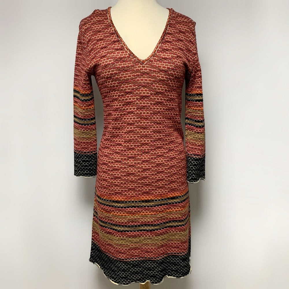 M MISSONI Knit V Neck Dress